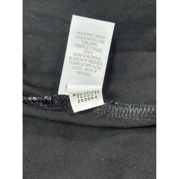 J.Jill Wear Ever Collection Asymmetric Skirt Women’s Size Large Black Leaf Print - Picture 6 of 7